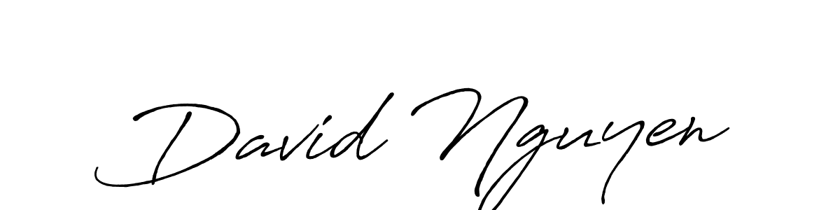 Design your own signature with our free online signature maker. With this signature software, you can create a handwritten (Antro_Vectra_Bolder) signature for name David Nguyen. David Nguyen signature style 7 images and pictures png
