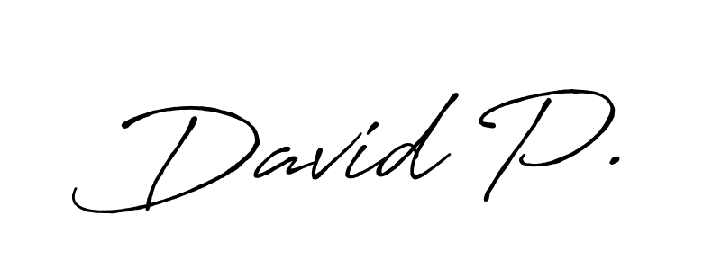 Also You can easily find your signature by using the search form. We will create David P. name handwritten signature images for you free of cost using Antro_Vectra_Bolder sign style. David P. signature style 7 images and pictures png