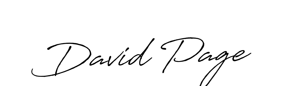 Use a signature maker to create a handwritten signature online. With this signature software, you can design (Antro_Vectra_Bolder) your own signature for name David Page. David Page signature style 7 images and pictures png