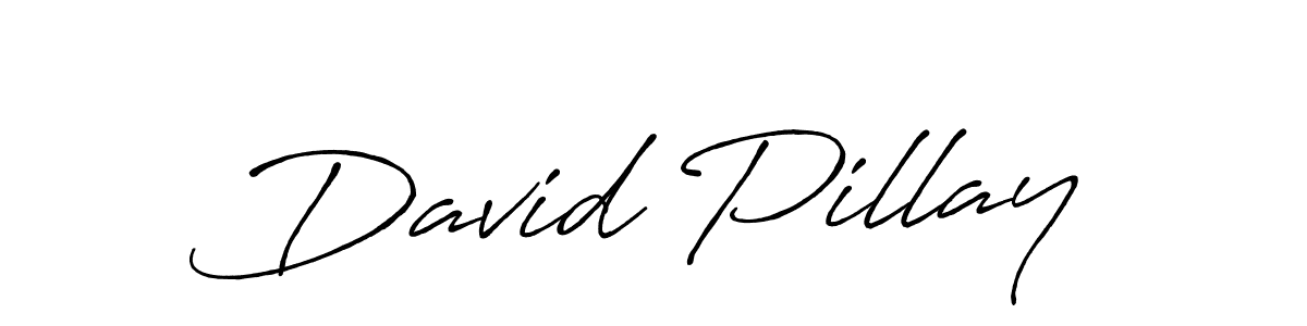 Design your own signature with our free online signature maker. With this signature software, you can create a handwritten (Antro_Vectra_Bolder) signature for name David Pillay. David Pillay signature style 7 images and pictures png