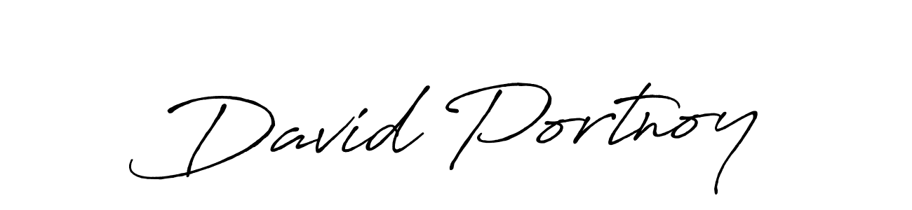 Make a beautiful signature design for name David Portnoy. With this signature (Antro_Vectra_Bolder) style, you can create a handwritten signature for free. David Portnoy signature style 7 images and pictures png