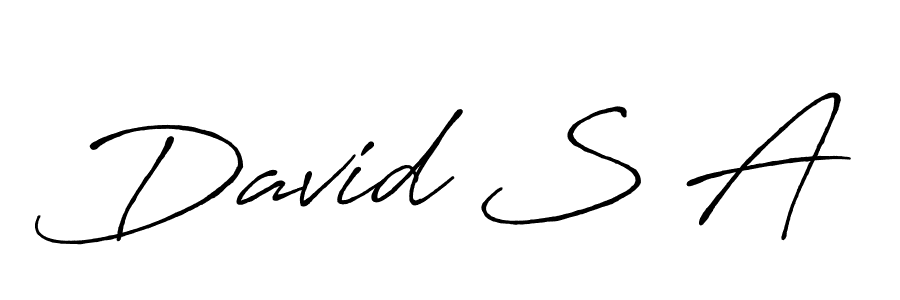 Make a beautiful signature design for name David S A. With this signature (Antro_Vectra_Bolder) style, you can create a handwritten signature for free. David S A signature style 7 images and pictures png