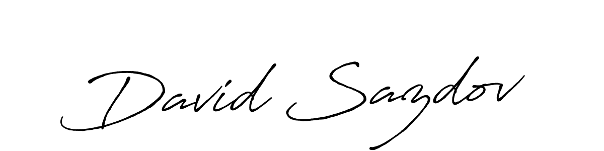 Also we have David Sazdov name is the best signature style. Create professional handwritten signature collection using Antro_Vectra_Bolder autograph style. David Sazdov signature style 7 images and pictures png