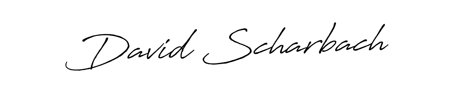 How to make David Scharbach name signature. Use Antro_Vectra_Bolder style for creating short signs online. This is the latest handwritten sign. David Scharbach signature style 7 images and pictures png