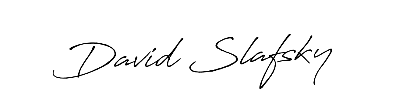 How to make David Slafsky name signature. Use Antro_Vectra_Bolder style for creating short signs online. This is the latest handwritten sign. David Slafsky signature style 7 images and pictures png