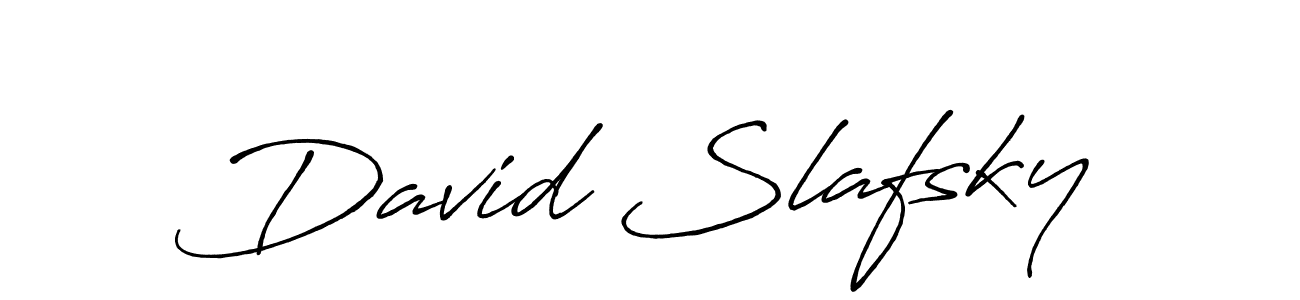 How to make David Slafsky name signature. Use Antro_Vectra_Bolder style for creating short signs online. This is the latest handwritten sign. David Slafsky signature style 7 images and pictures png