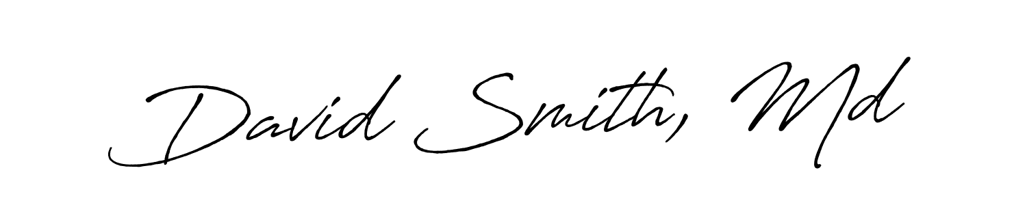 How to make David Smith, Md name signature. Use Antro_Vectra_Bolder style for creating short signs online. This is the latest handwritten sign. David Smith, Md signature style 7 images and pictures png