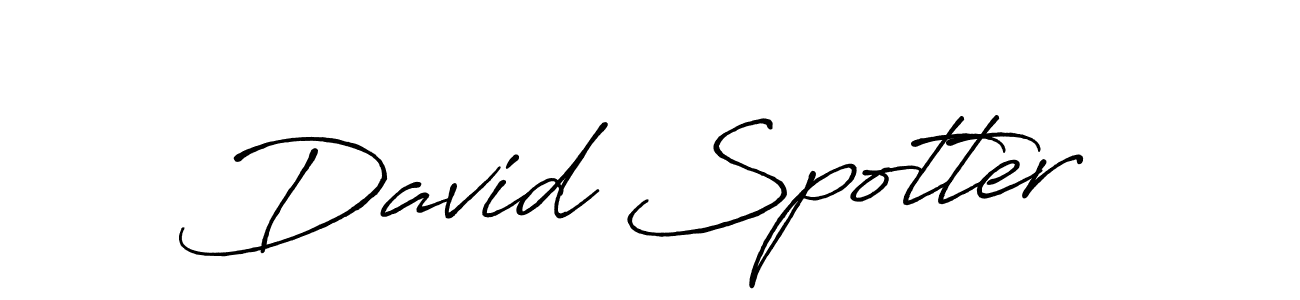 Use a signature maker to create a handwritten signature online. With this signature software, you can design (Antro_Vectra_Bolder) your own signature for name David Spotter. David Spotter signature style 7 images and pictures png