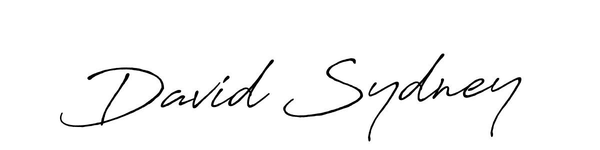 How to make David Sydney name signature. Use Antro_Vectra_Bolder style for creating short signs online. This is the latest handwritten sign. David Sydney signature style 7 images and pictures png