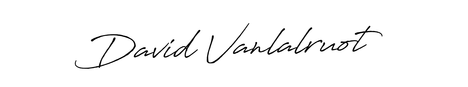 How to make David Vanlalruot name signature. Use Antro_Vectra_Bolder style for creating short signs online. This is the latest handwritten sign. David Vanlalruot signature style 7 images and pictures png