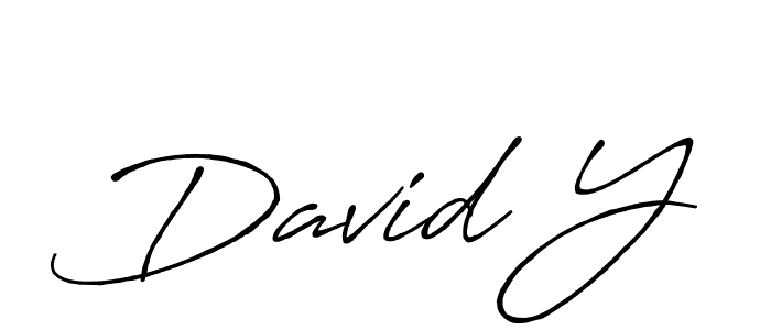 Make a beautiful signature design for name David Y. With this signature (Antro_Vectra_Bolder) style, you can create a handwritten signature for free. David Y signature style 7 images and pictures png