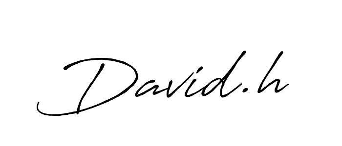 The best way (Antro_Vectra_Bolder) to make a short signature is to pick only two or three words in your name. The name David.h include a total of six letters. For converting this name. David.h signature style 7 images and pictures png