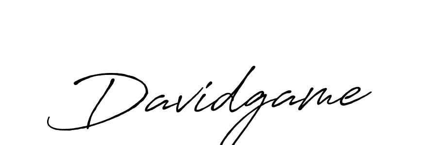 How to make Davidgame signature? Antro_Vectra_Bolder is a professional autograph style. Create handwritten signature for Davidgame name. Davidgame signature style 7 images and pictures png