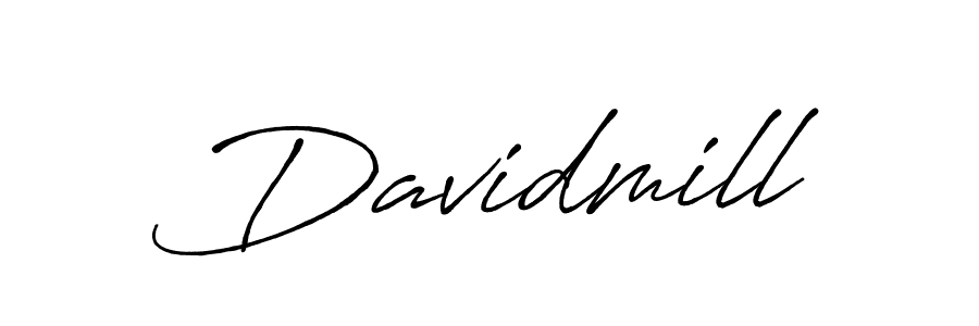 Davidmill stylish signature style. Best Handwritten Sign (Antro_Vectra_Bolder) for my name. Handwritten Signature Collection Ideas for my name Davidmill. Davidmill signature style 7 images and pictures png