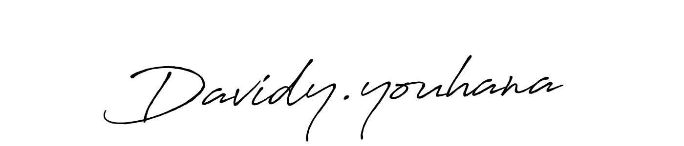 Make a beautiful signature design for name Davidy.youhana. With this signature (Antro_Vectra_Bolder) style, you can create a handwritten signature for free. Davidy.youhana signature style 7 images and pictures png