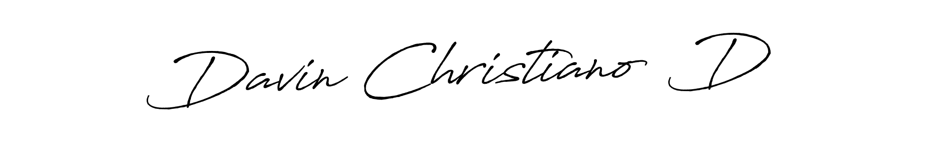 Design your own signature with our free online signature maker. With this signature software, you can create a handwritten (Antro_Vectra_Bolder) signature for name Davin Christiano  D. Davin Christiano  D signature style 7 images and pictures png