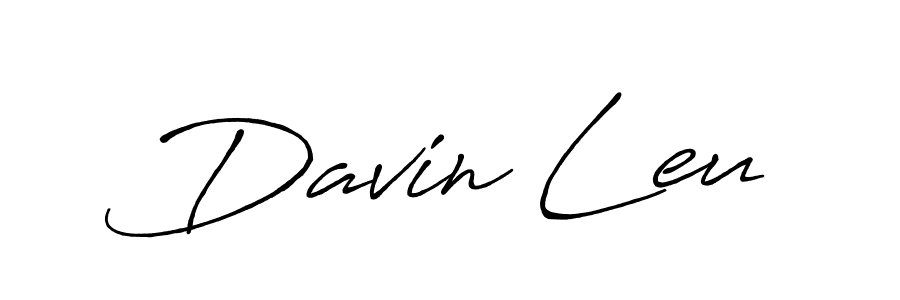 Use a signature maker to create a handwritten signature online. With this signature software, you can design (Antro_Vectra_Bolder) your own signature for name Davin Leu. Davin Leu signature style 7 images and pictures png