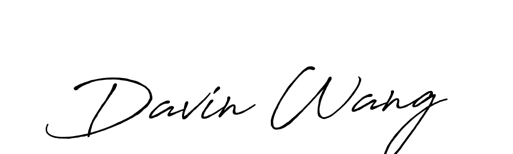 Use a signature maker to create a handwritten signature online. With this signature software, you can design (Antro_Vectra_Bolder) your own signature for name Davin Wang. Davin Wang signature style 7 images and pictures png