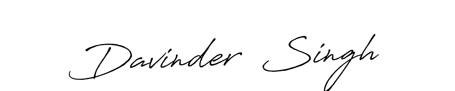 How to make Davinder  Singh signature? Antro_Vectra_Bolder is a professional autograph style. Create handwritten signature for Davinder  Singh name. Davinder  Singh signature style 7 images and pictures png