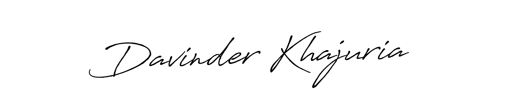 Design your own signature with our free online signature maker. With this signature software, you can create a handwritten (Antro_Vectra_Bolder) signature for name Davinder Khajuria. Davinder Khajuria signature style 7 images and pictures png