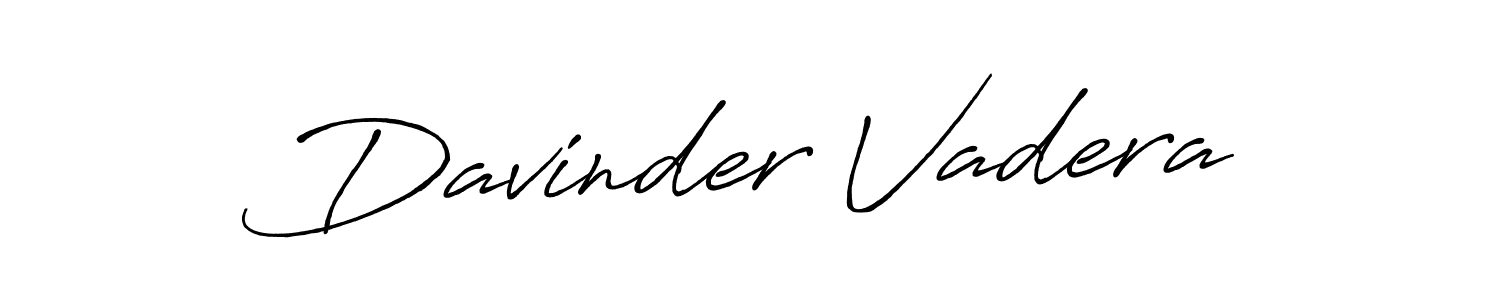 The best way (Antro_Vectra_Bolder) to make a short signature is to pick only two or three words in your name. The name Davinder Vadera include a total of six letters. For converting this name. Davinder Vadera signature style 7 images and pictures png