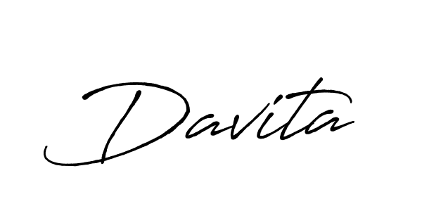 Davita stylish signature style. Best Handwritten Sign (Antro_Vectra_Bolder) for my name. Handwritten Signature Collection Ideas for my name Davita. Davita signature style 7 images and pictures png