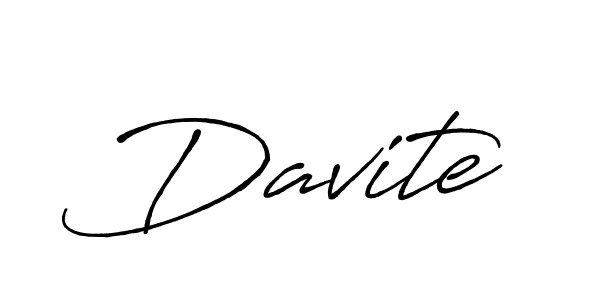 Make a beautiful signature design for name Davite. With this signature (Antro_Vectra_Bolder) style, you can create a handwritten signature for free. Davite signature style 7 images and pictures png