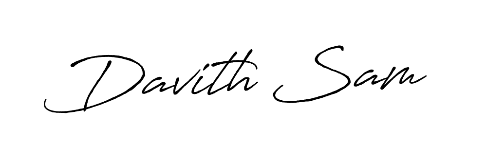 Make a beautiful signature design for name Davith Sam. With this signature (Antro_Vectra_Bolder) style, you can create a handwritten signature for free. Davith Sam signature style 7 images and pictures png