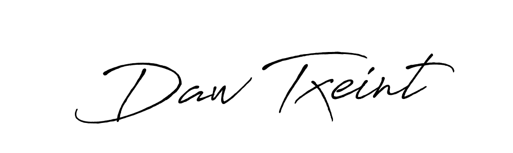 Daw Txeint stylish signature style. Best Handwritten Sign (Antro_Vectra_Bolder) for my name. Handwritten Signature Collection Ideas for my name Daw Txeint. Daw Txeint signature style 7 images and pictures png