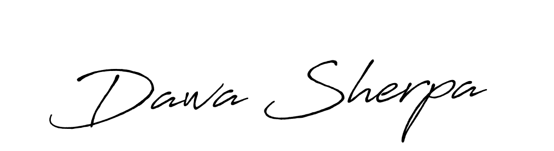Make a beautiful signature design for name Dawa Sherpa. With this signature (Antro_Vectra_Bolder) style, you can create a handwritten signature for free. Dawa Sherpa signature style 7 images and pictures png