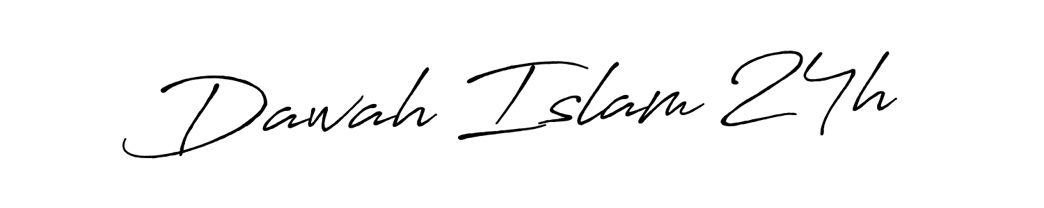 How to make Dawah Islam 24h signature? Antro_Vectra_Bolder is a professional autograph style. Create handwritten signature for Dawah Islam 24h name. Dawah Islam 24h signature style 7 images and pictures png