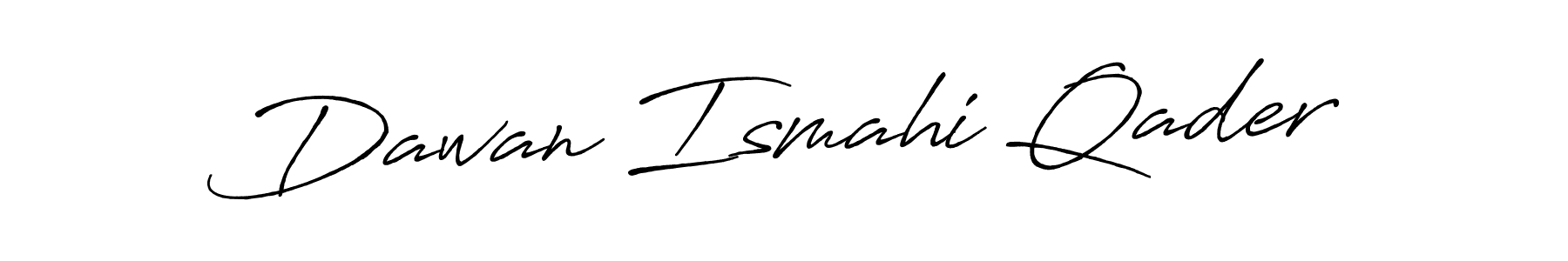 How to make Dawan Ismahi Qader name signature. Use Antro_Vectra_Bolder style for creating short signs online. This is the latest handwritten sign. Dawan Ismahi Qader signature style 7 images and pictures png