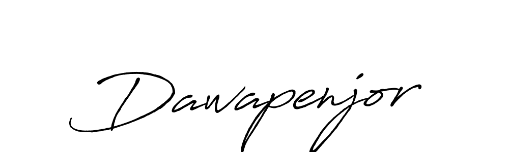 Make a beautiful signature design for name Dawapenjor. With this signature (Antro_Vectra_Bolder) style, you can create a handwritten signature for free. Dawapenjor signature style 7 images and pictures png