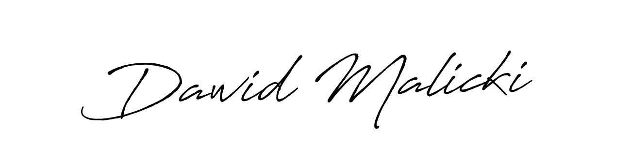 Dawid Malicki stylish signature style. Best Handwritten Sign (Antro_Vectra_Bolder) for my name. Handwritten Signature Collection Ideas for my name Dawid Malicki. Dawid Malicki signature style 7 images and pictures png