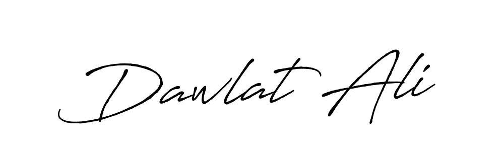 Use a signature maker to create a handwritten signature online. With this signature software, you can design (Antro_Vectra_Bolder) your own signature for name Dawlat Ali. Dawlat Ali signature style 7 images and pictures png