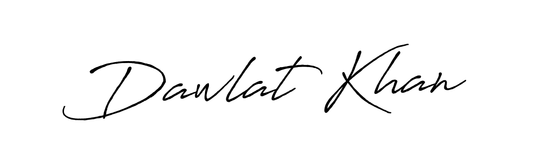 Make a beautiful signature design for name Dawlat Khan. With this signature (Antro_Vectra_Bolder) style, you can create a handwritten signature for free. Dawlat Khan signature style 7 images and pictures png