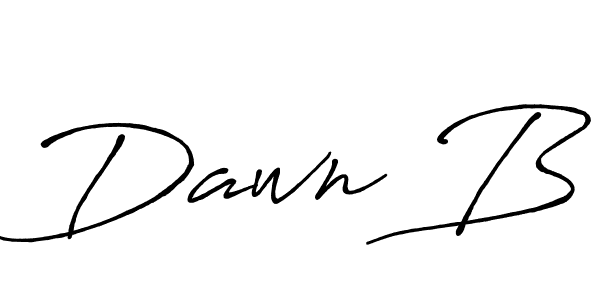 Make a beautiful signature design for name Dawn B. With this signature (Antro_Vectra_Bolder) style, you can create a handwritten signature for free. Dawn B signature style 7 images and pictures png