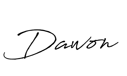 Make a beautiful signature design for name Dawon. With this signature (Antro_Vectra_Bolder) style, you can create a handwritten signature for free. Dawon signature style 7 images and pictures png