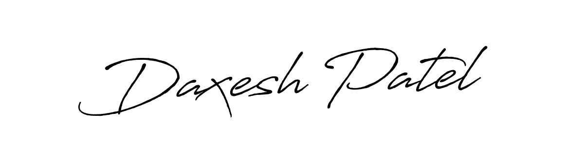 Make a beautiful signature design for name Daxesh Patel. With this signature (Antro_Vectra_Bolder) style, you can create a handwritten signature for free. Daxesh Patel signature style 7 images and pictures png