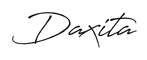 Designed for modern professionals: Daxita name signature crafted with Antro_Vectra_Bolder script. Ready for digital PDF workflows. Daxita signature style 7 images and pictures png