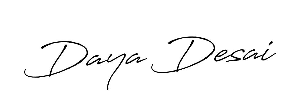 Design your own signature with our free online signature maker. With this signature software, you can create a handwritten (Antro_Vectra_Bolder) signature for name Daya Desai. Daya Desai signature style 7 images and pictures png