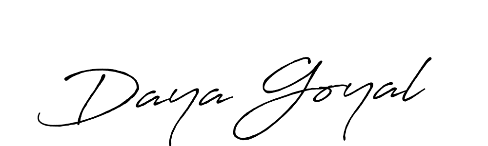 Here are the top 10 professional signature styles for the name Daya Goyal. These are the best autograph styles you can use for your name. Daya Goyal signature style 7 images and pictures png