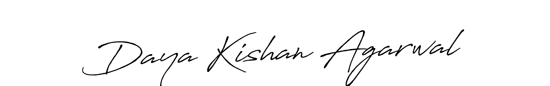 Antro_Vectra_Bolder is a professional signature style that is perfect for those who want to add a touch of class to their signature. It is also a great choice for those who want to make their signature more unique. Get Daya Kishan Agarwal name to fancy signature for free. Daya Kishan Agarwal signature style 7 images and pictures png