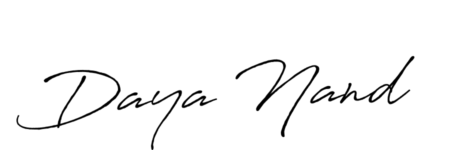 Make a beautiful signature design for name Daya Nand. With this signature (Antro_Vectra_Bolder) style, you can create a handwritten signature for free. Daya Nand signature style 7 images and pictures png
