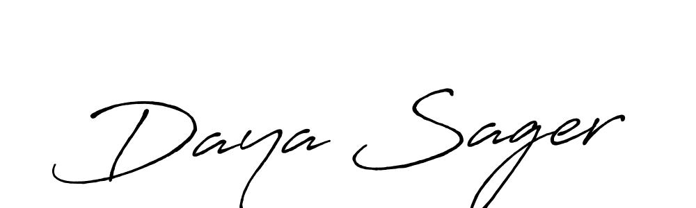 Make a short Daya Sager signature style. Manage your documents anywhere anytime using Antro_Vectra_Bolder. Create and add eSignatures, submit forms, share and send files easily. Daya Sager signature style 7 images and pictures png