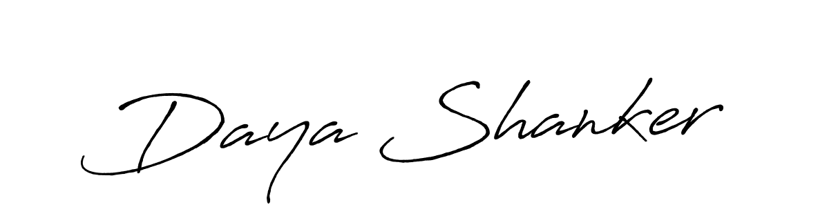 The best way (Antro_Vectra_Bolder) to make a short signature is to pick only two or three words in your name. The name Daya Shanker include a total of six letters. For converting this name. Daya Shanker signature style 7 images and pictures png