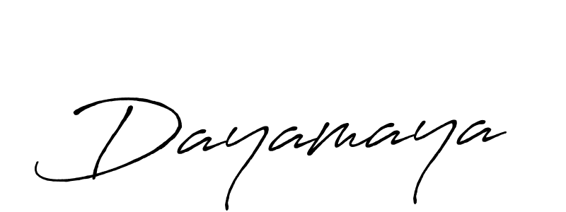 Make a beautiful signature design for name Dayamaya. With this signature (Antro_Vectra_Bolder) style, you can create a handwritten signature for free. Dayamaya signature style 7 images and pictures png