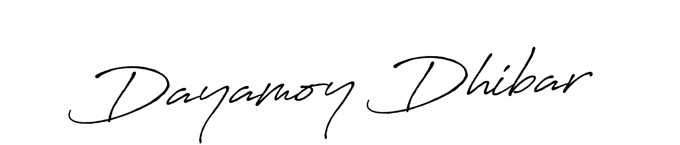 Use a signature maker to create a handwritten signature online. With this signature software, you can design (Antro_Vectra_Bolder) your own signature for name Dayamoy Dhibar. Dayamoy Dhibar signature style 7 images and pictures png