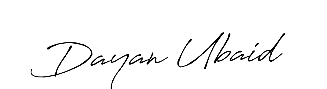 Also You can easily find your signature by using the search form. We will create Dayan Ubaid name handwritten signature images for you free of cost using Antro_Vectra_Bolder sign style. Dayan Ubaid signature style 7 images and pictures png