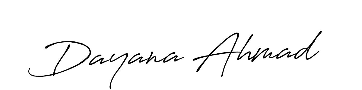How to make Dayana Ahmad signature? Antro_Vectra_Bolder is a professional autograph style. Create handwritten signature for Dayana Ahmad name. Dayana Ahmad signature style 7 images and pictures png